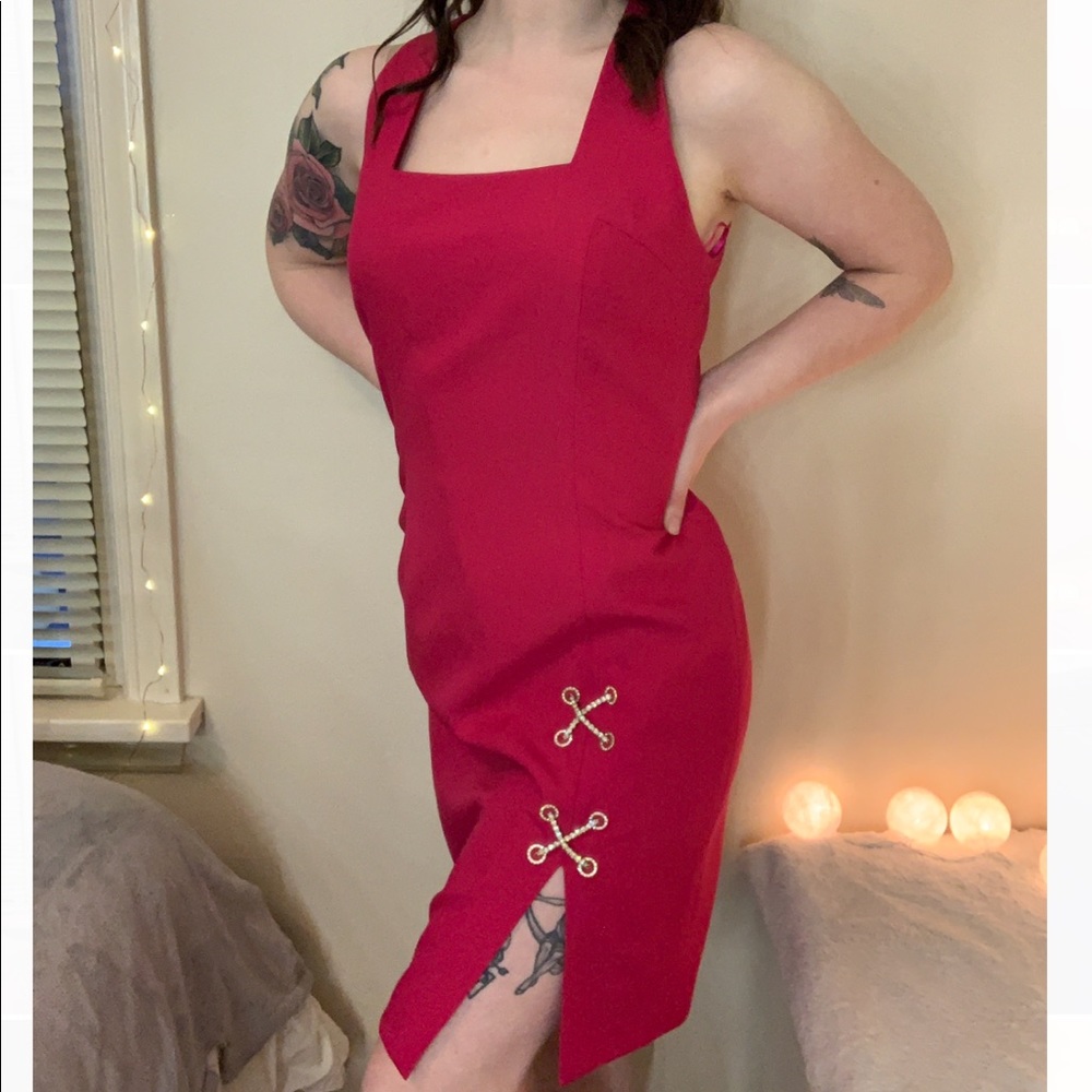 Vintage Hot Pink Party Dress Size 10